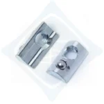 Kanal 6 uyumlu bilyalı T kanal somunu, çinko kaplamalı, yaylı bilye mekanizmalı bağlantı elemanı